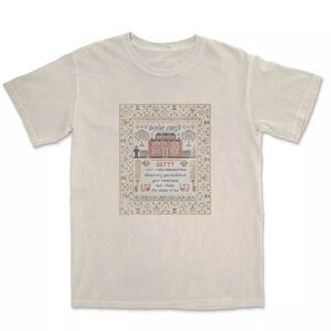 Taylor Swift Folklore Betty Cross Stitch Tee Medium “Showed Up At Your Party”
